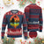 Funny Bigfoot Christmas Knit Sweatshirt Believe Bigfoot Alien Santa Hat Sasquatch Loves TS10 Burgundy Print Your Wear