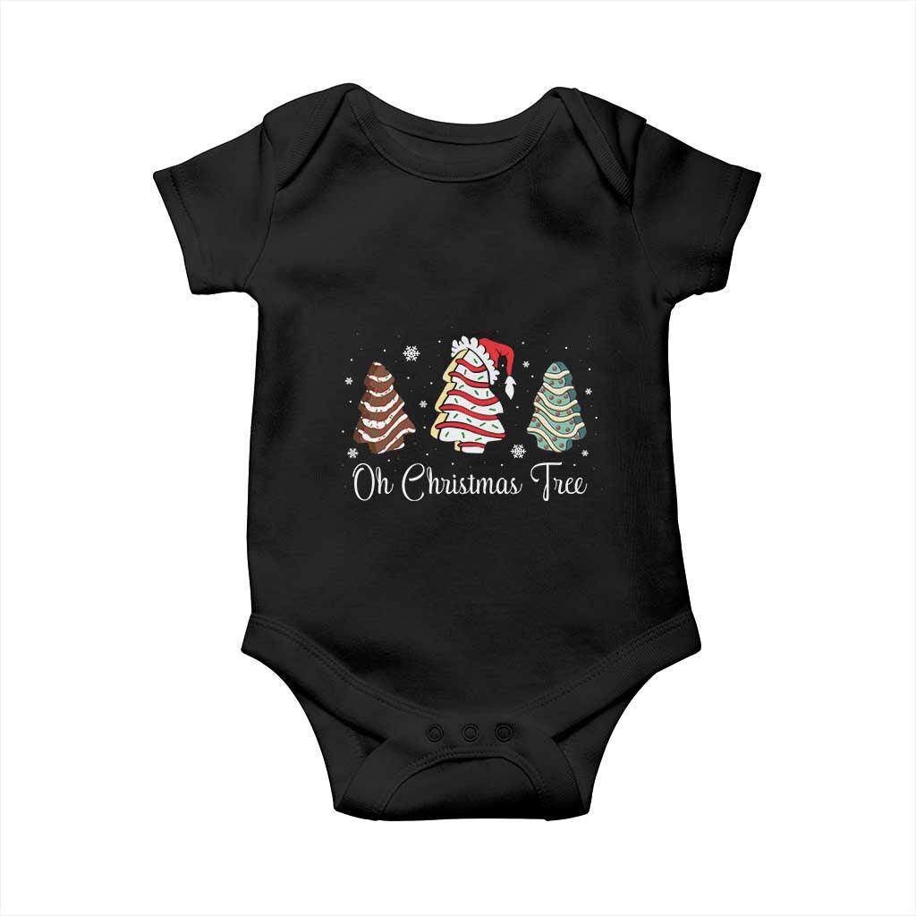 Funny Oh Christmas Tree Cakes Baby Onesie TS10 Black Print Your Wear