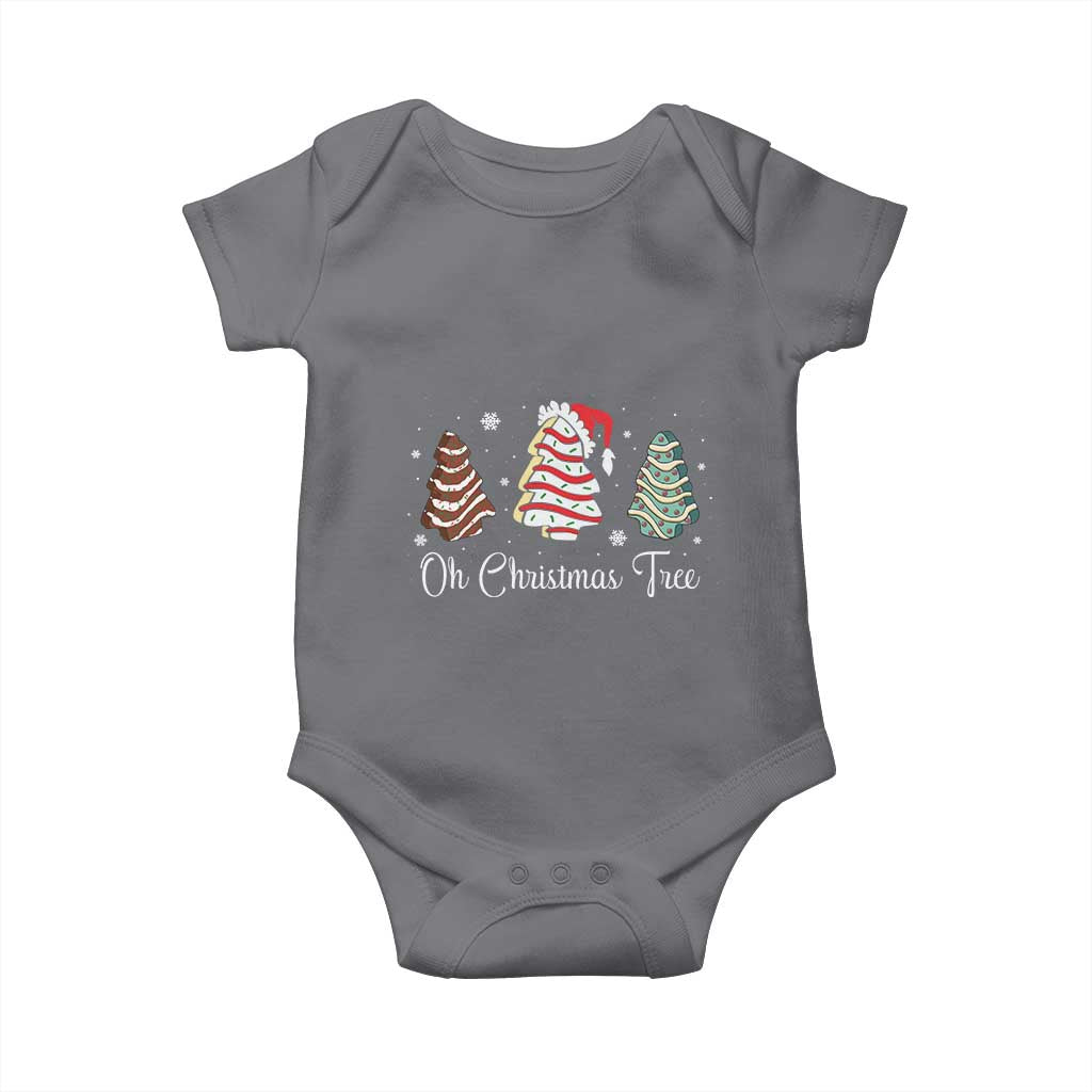 Funny Oh Christmas Tree Cakes Baby Onesie TS10 Charcoal Print Your Wear