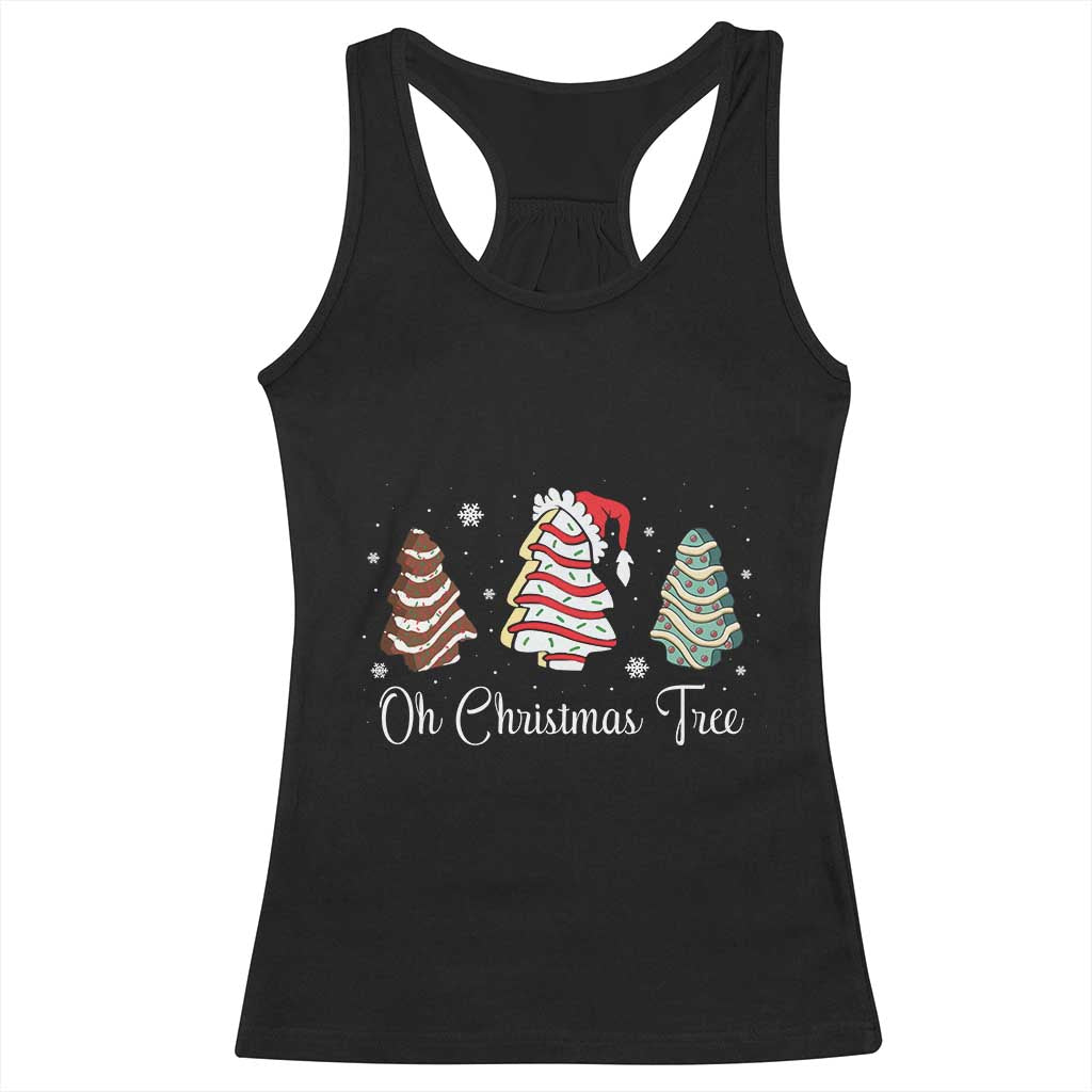 Funny Oh Christmas Tree Cakes Racerback Tank Top TS10 Black Print Your Wear