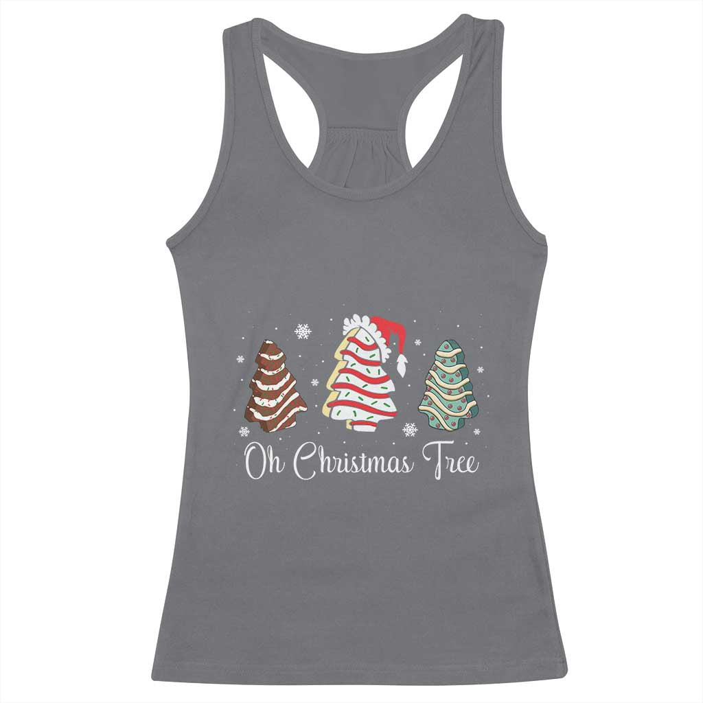 Funny Oh Christmas Tree Cakes Racerback Tank Top TS10 Charcoal Print Your Wear