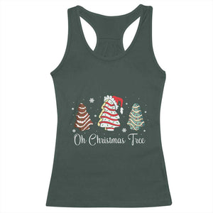 Funny Oh Christmas Tree Cakes Racerback Tank Top TS10 Dark Forest Green Print Your Wear