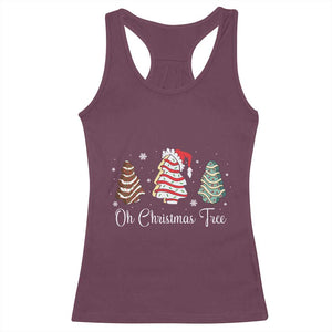 Funny Oh Christmas Tree Cakes Racerback Tank Top TS10 Maroon Print Your Wear
