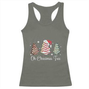 Funny Oh Christmas Tree Cakes Racerback Tank Top TS10 Military Green Print Your Wear