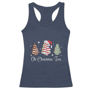 Funny Oh Christmas Tree Cakes Racerback Tank Top TS10 Navy Print Your Wear