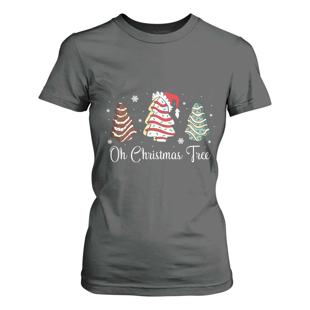 Funny Oh Christmas Tree Cakes T Shirt For Women TS10 Dark Heather Print Your Wear