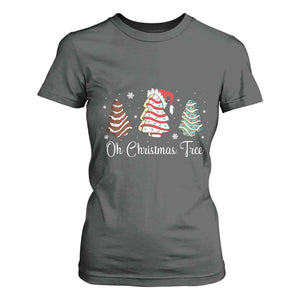 Funny Oh Christmas Tree Cakes T Shirt For Women TS10 Dark Heather Print Your Wear