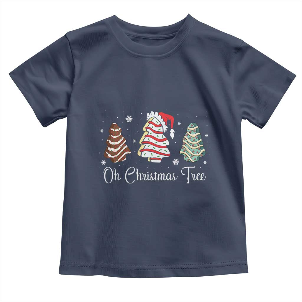Funny Oh Christmas Tree Cakes Toddler T Shirt TS10 Navy Print Your Wear
