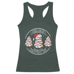 Farm Fresh Christmas Tree Racerback Tank Top Tree Cake Holiday Baking Crew TS10 Dark Forest Green Print Your Wear