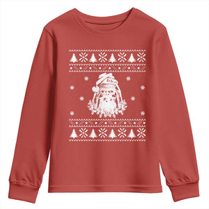 Bigfoot Santa Claus Youth Sweatshirt Funny Ugly Xmas Sasquatch Lovers TS10 Red Print Your Wear