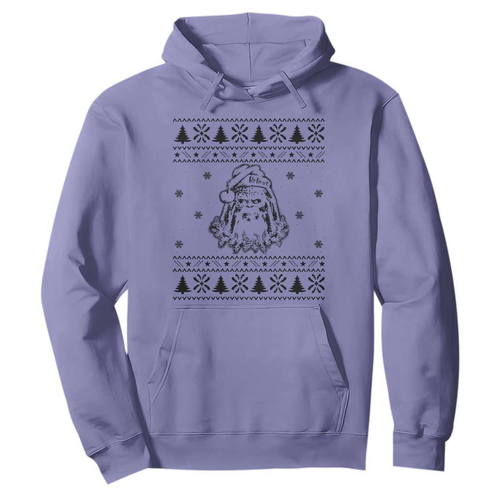 Bigfoot Santa Claus Hoodie Sasquatch Lovers Funny Xmas Ugly TS10 Violet Print Your Wear