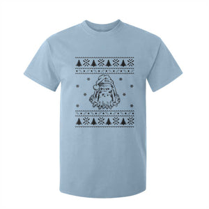 Bigfoot Santa Claus T Shirt For Kid Sasquatch Lovers Funny Xmas Ugly TS10 Light Blue Print Your Wear