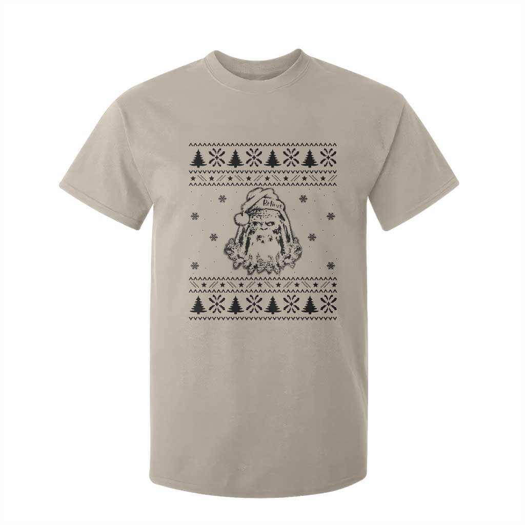 Bigfoot Santa Claus T Shirt For Kid Sasquatch Lovers Funny Xmas Ugly TS10 Sand Print Your Wear