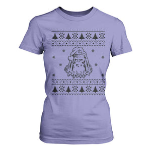 Bigfoot Santa Claus T Shirt For Women Sasquatch Lovers Funny Xmas Ugly TS10 Violet Print Your Wear