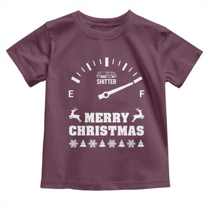 Merry Christmas Shitter's Full Baby Shirt Funny Ugly Christmas Sweater TS10 Maroon Print Your Wear
