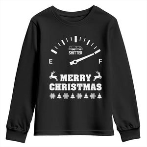 Merry Christmas Shitter's Full Youth Sweatshirt Funny Ugly Christmas Sweater TS10 Black Print Your Wear