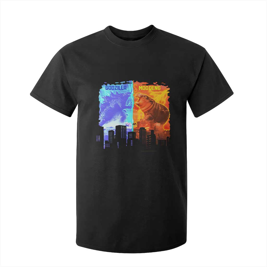 Godzilla Versus Moo Deng T Shirt For Kid TS10 Black Print Your Wear