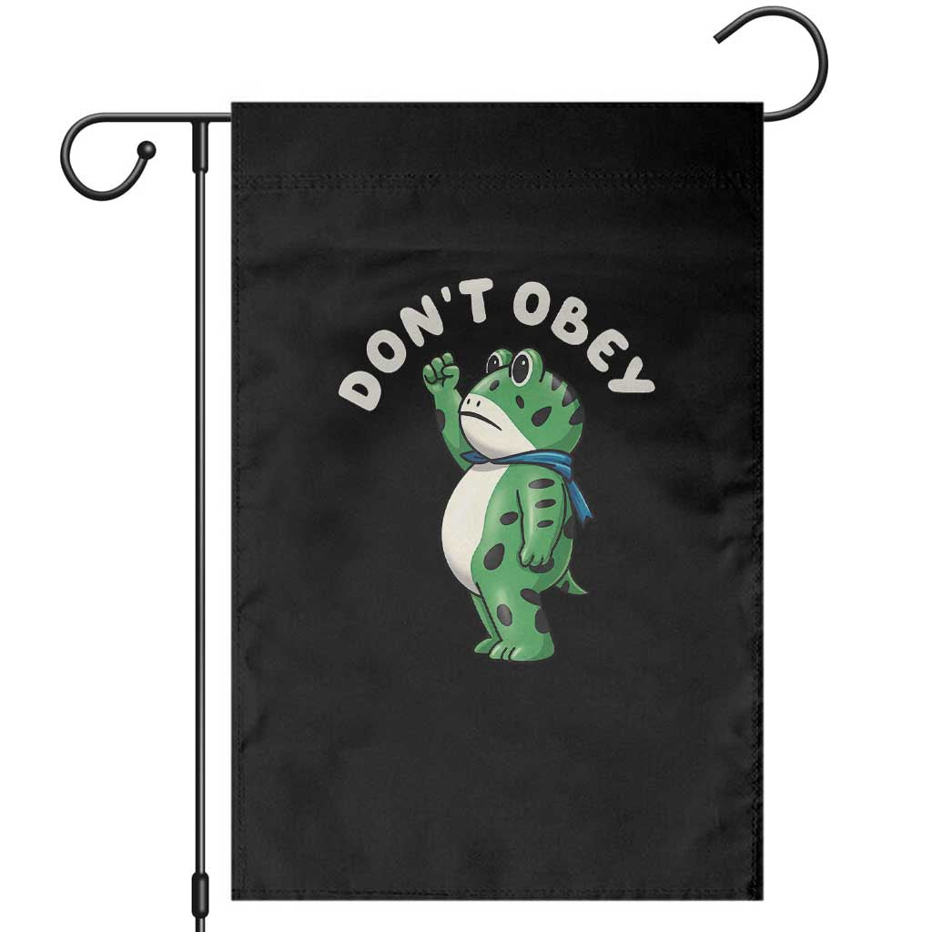 Portland Frog Garden Flag Don't Obey Inflatable Costume Protest TS10 Black Print Your Wear