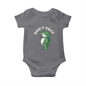 Portland Frog Baby Onesie Don't Obey Inflatable Costume Protest TS10 Charcoal Print Your Wear