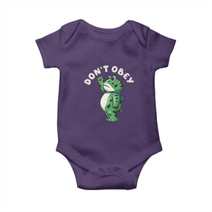 Portland Frog Baby Onesie Don't Obey Inflatable Costume Protest TS10 Purple Print Your Wear