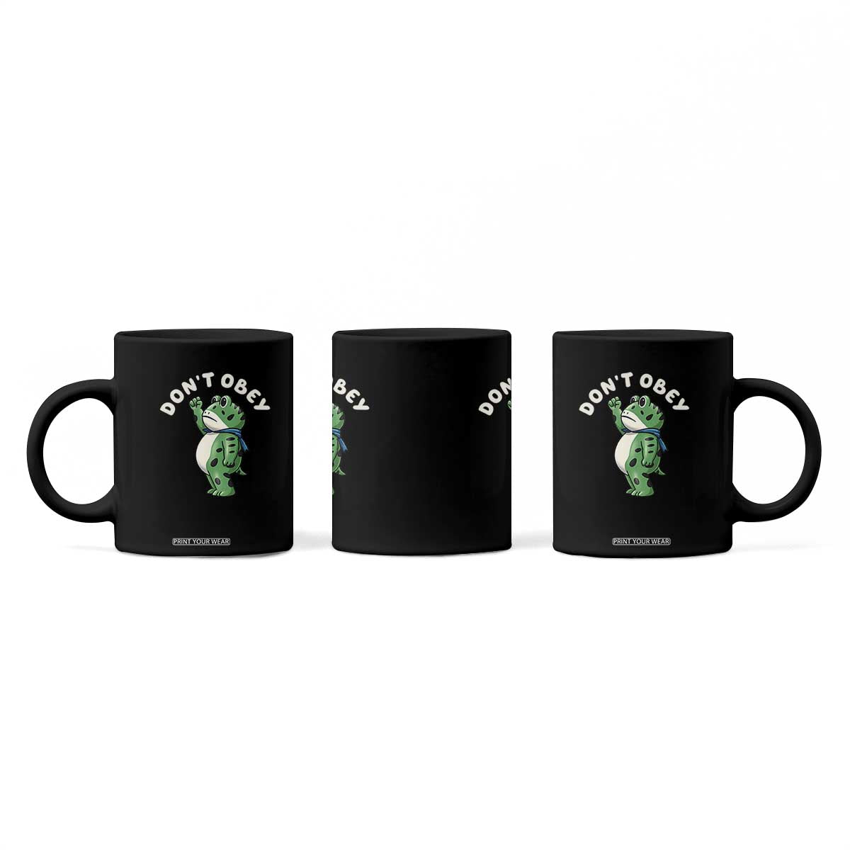 Portland Frog Coffee Mug Don't Obey Inflatable Costume Protest TS10 Print Your Wear