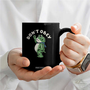 Portland Frog Coffee Mug Don't Obey Inflatable Costume Protest TS10 Print Your Wear