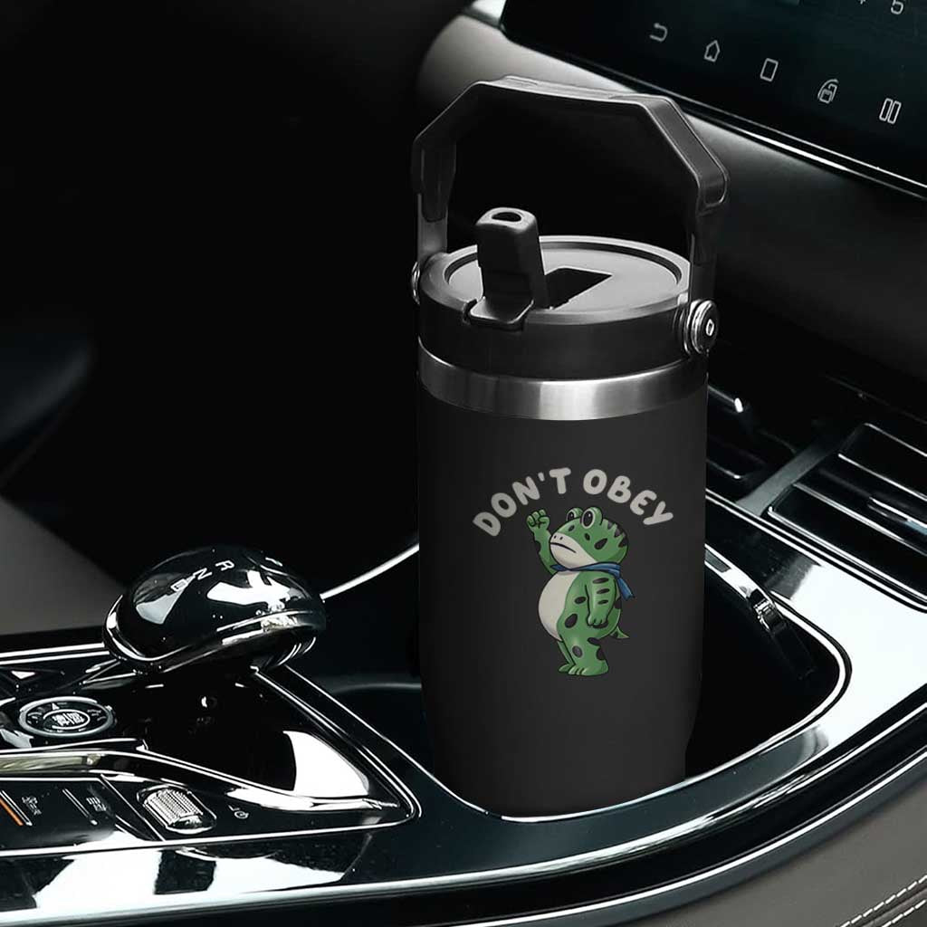 Portland Frog Flip Straw Tumbler Don't Obey Inflatable Costume Protest TS10 Print Your Wear