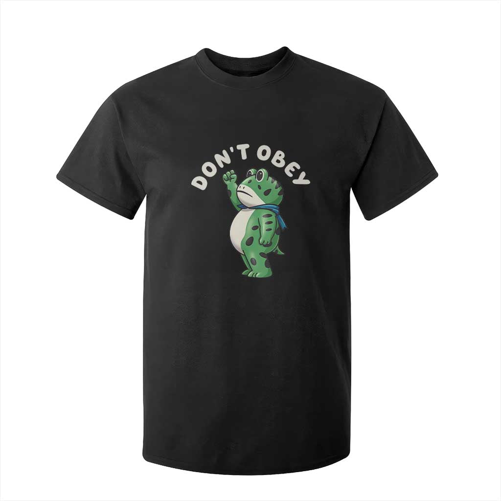 Portland Frog T Shirt For Kid Don't Obey Inflatable Costume Protest TS10 Black Print Your Wear