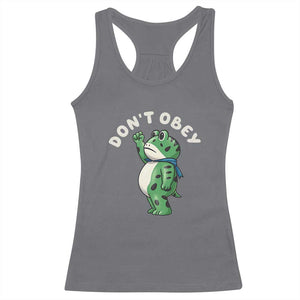 Portland Frog Racerback Tank Top Don't Obey Inflatable Costume Protest - Print Your Wear