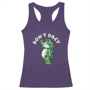 Portland Frog Racerback Tank Top Don't Obey Inflatable Costume Protest - Print Your Wear