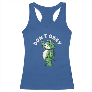 Portland Frog Racerback Tank Top Don't Obey Inflatable Costume Protest - Print Your Wear