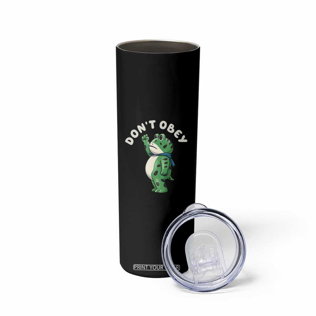 Portland Frog Skinny Tumbler Don't Obey Inflatable Costume Protest TS10 Print Your Wear