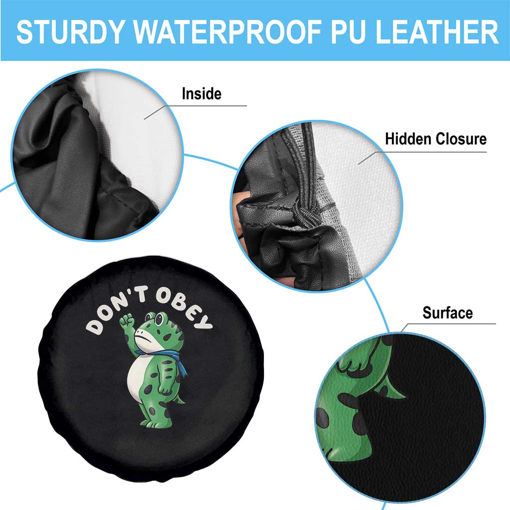 Portland Frog Spare Tire Cover Don't Obey Inflatable Costume Protest TS10 Print Your Wear