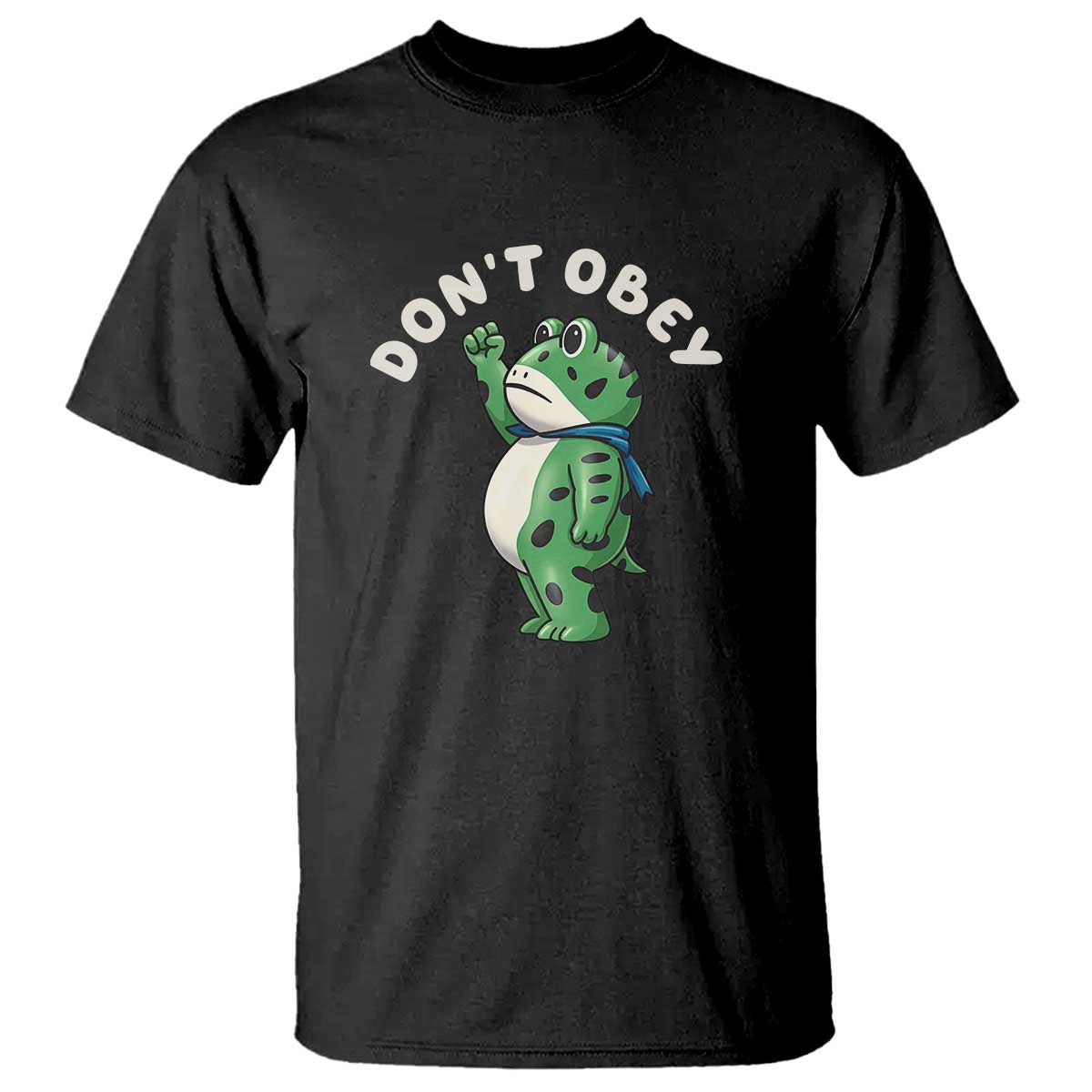 Portland Frog T Shirt Don't Obey Inflatable Costume Protest TS10 Black Print Your Wear