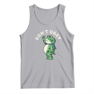 Portland Frog Tank Top Don't Obey Inflatable Costume Protest TS10 Athletic Heather Print Your Wear