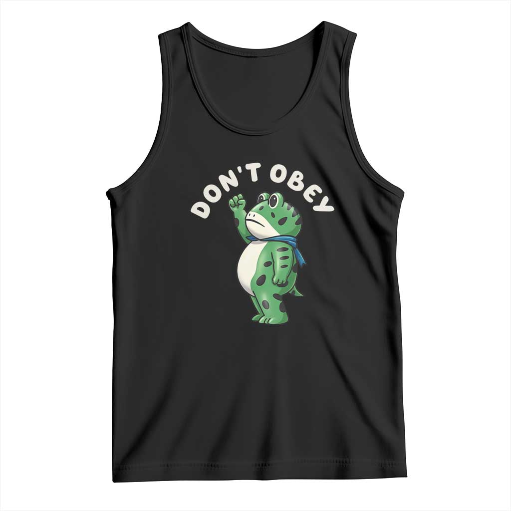Portland Frog Tank Top Don't Obey Inflatable Costume Protest TS10 Black Print Your Wear