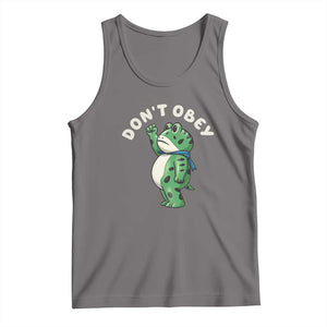 Portland Frog Tank Top Don't Obey Inflatable Costume Protest TS10 Deep Heather Print Your Wear