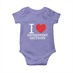 I Love Government Shutdown Baby Onesie Libertarian Anarchist TS10 Violet Print Your Wear