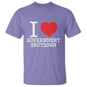 I Love Government Shutdown T Shirt Libertarian Anarchist TS10 Violet Print Your Wear