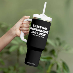 Essential Government Employee Tumbler With Handle Government Shutdown TS10 Print Your Wear