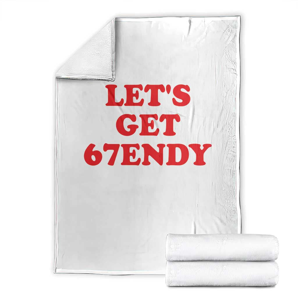 Let's Get Sendy 67 Throw Blanket Funny 6 7 Six Seven 6 7endy Meme TS10 White Print Your Wear