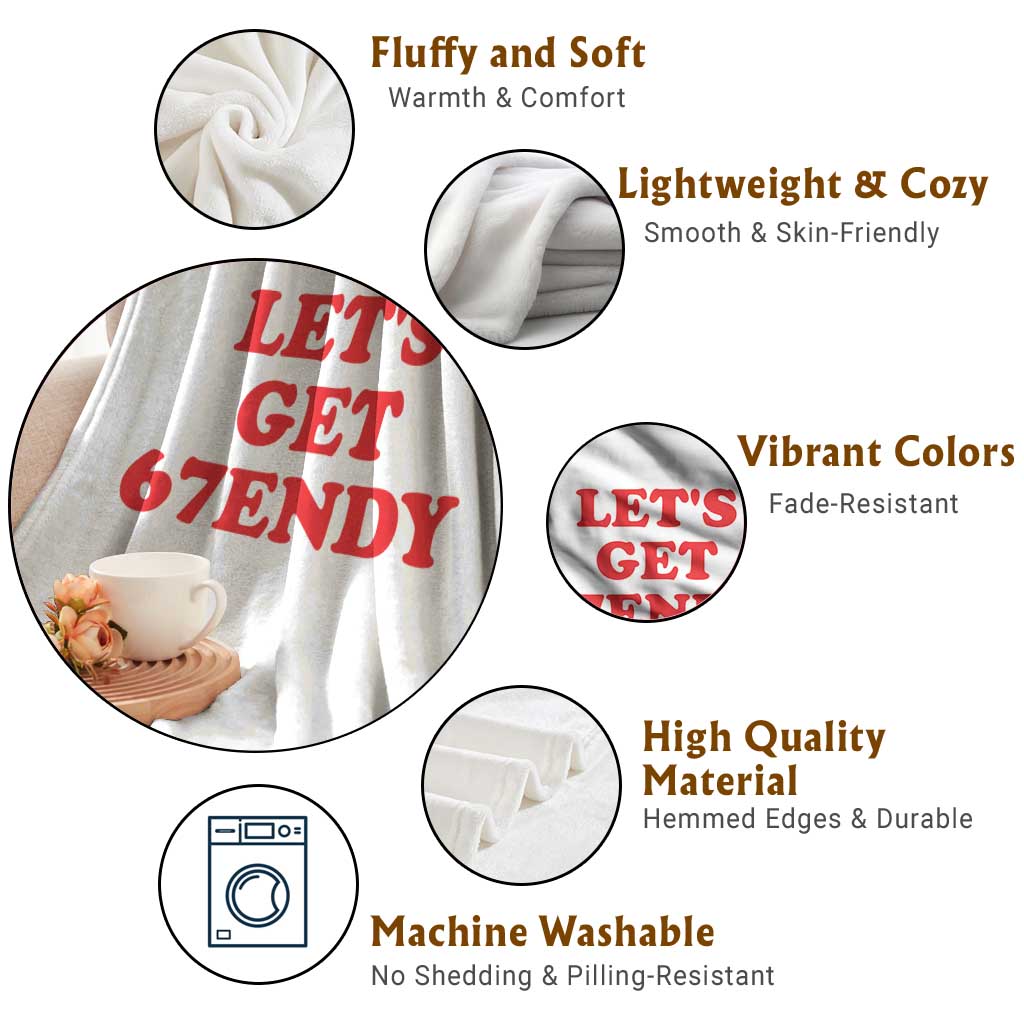Let's Get Sendy 67 Throw Blanket Funny 6 7 Six Seven 6 7endy Meme TS10 Print Your Wear