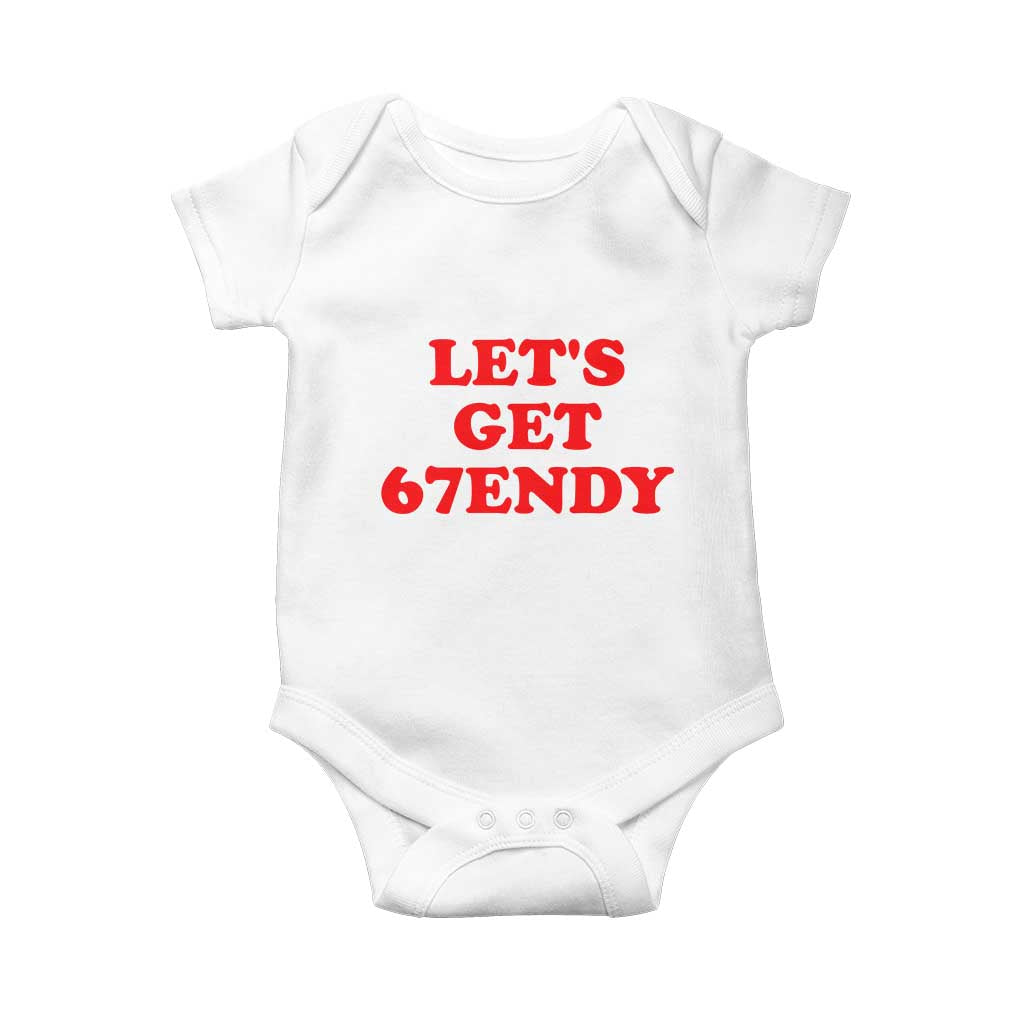 Let's Get Sendy 67 Baby Onesie Funny 6 7 Six Seven 6 7endy Meme TS10 White Print Your Wear