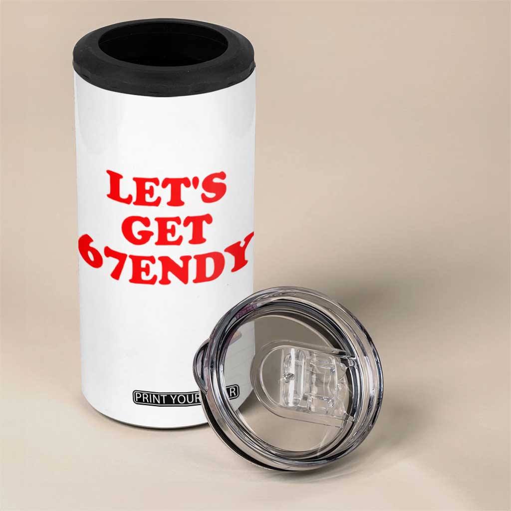 Let's Get Sendy 67 4 in 1 Can Cooler Tumbler Funny 6 7 Six Seven 6 7endy Meme TS10 Print Your Wear