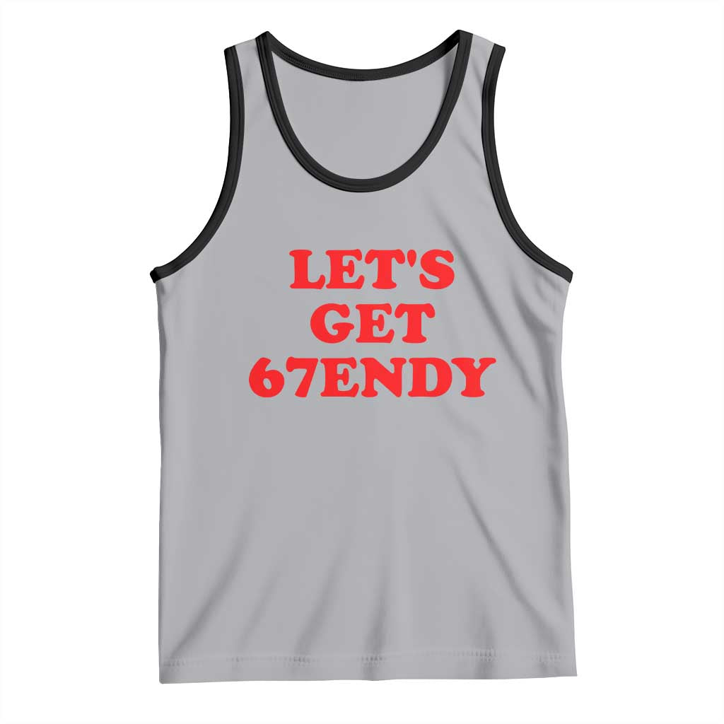 Let's Get Sendy 67 Tank Top Funny 6 7 Six Seven 6 7endy Meme TS10 Athletic Heather Black Print Your Wear