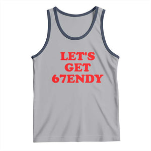 Let's Get Sendy 67 Tank Top Funny 6 7 Six Seven 6 7endy Meme TS10 Athletic Heather Navy Print Your Wear