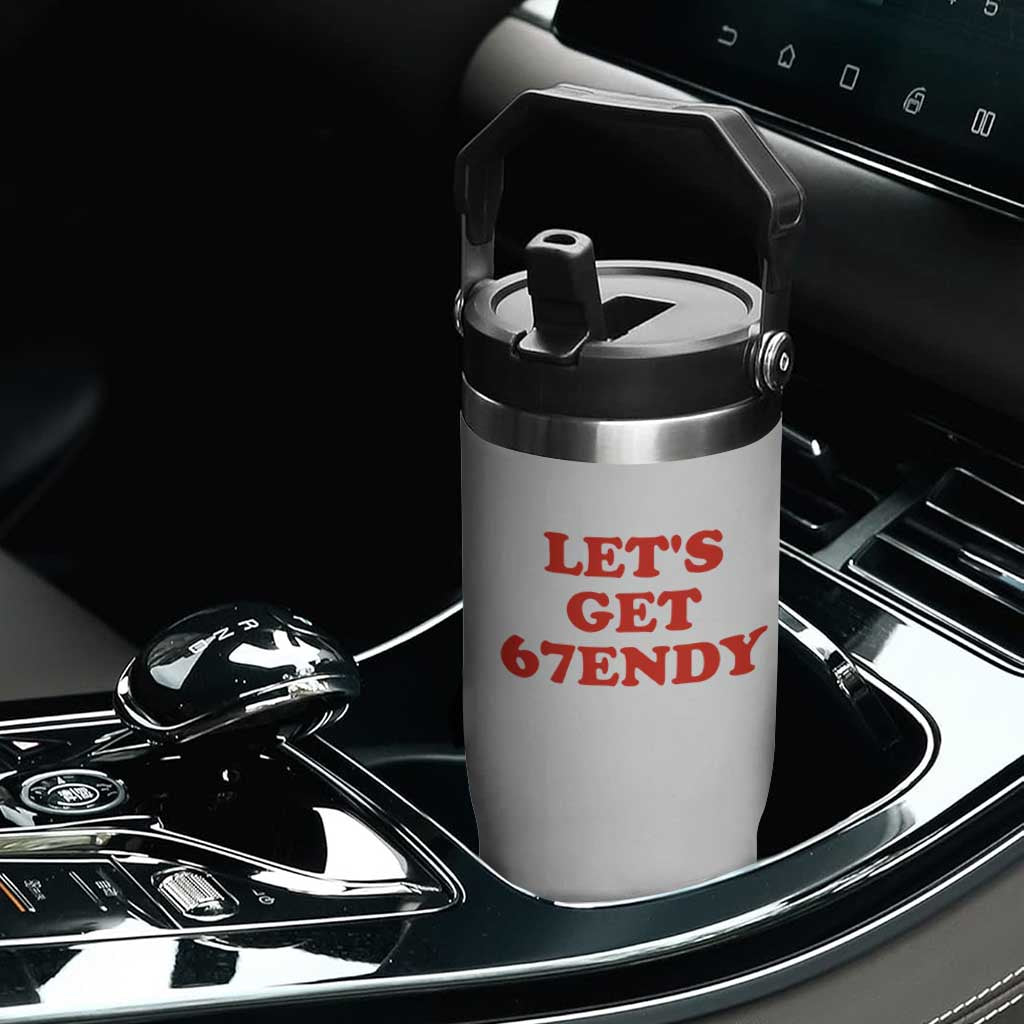 Let's Get Sendy 67 Flip Straw Tumbler Funny 6 7 Six Seven 6 7endy Meme TS10 Print Your Wear