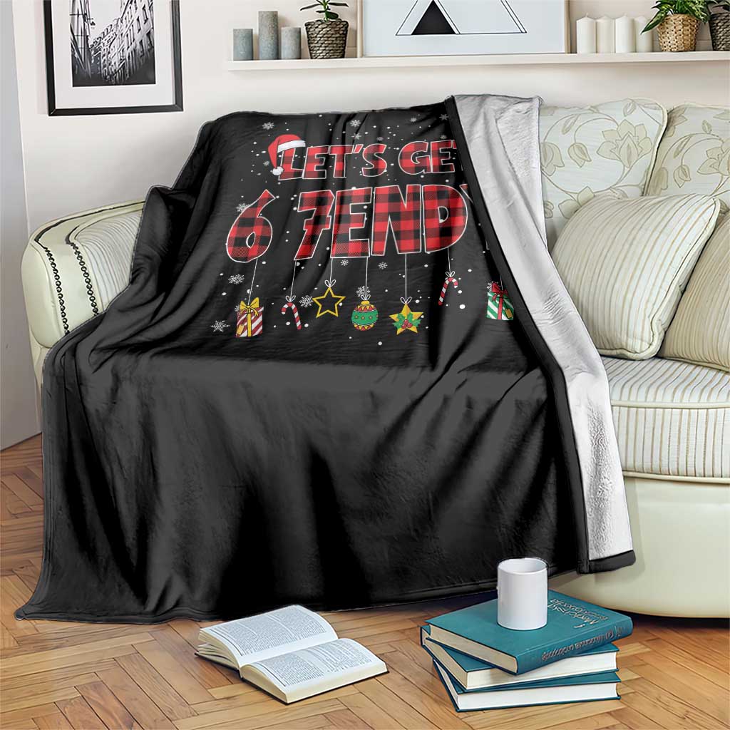 Six Seven Christmas Throw Blanket Let's get Sendy 7endy Funny 67 6 7 Meme Gen Alpha Slang TS10 Print Your Wear