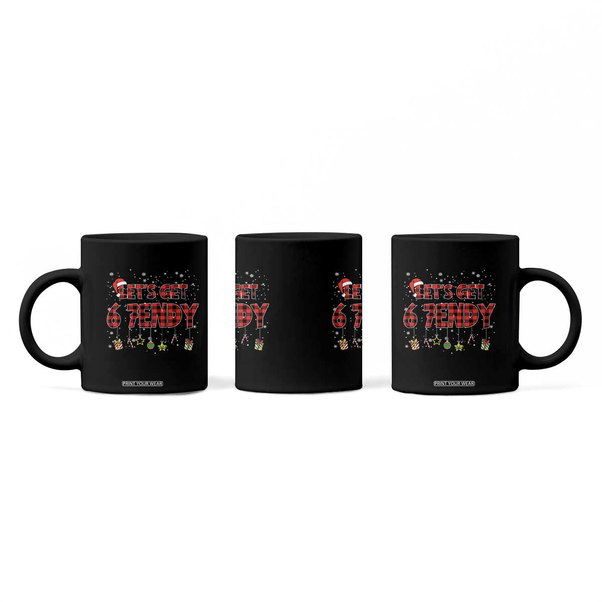 Six Seven Christmas Coffee Mug Let's get Sendy 7endy Funny 67 6 7 Meme Gen Alpha Slang TS10 Print Your Wear