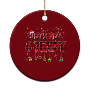 Six Seven Christmas Ceramic Ornament Let's get Sendy 7endy Funny 67 6 7 Meme Gen Alpha Slang TS10 1pc Red Print Your Wear